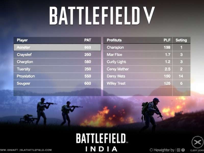 Battlefield V Indian Player Distribution Battlefield V India Player Statistics